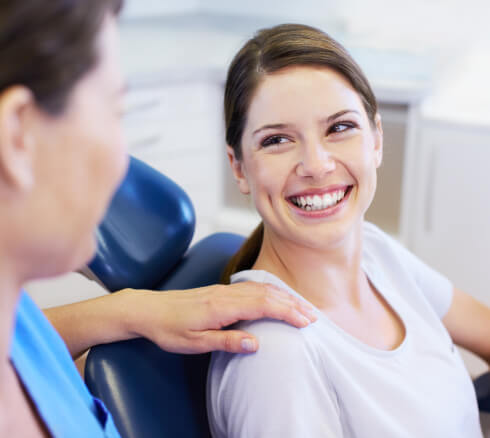 woman at the dentist