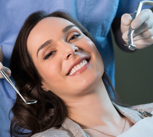 woman at the dentist